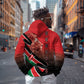 Jamhuri Ya Kenya Zip Hoodie Patriotic Lion With Flag