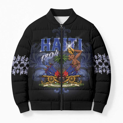 Haiti 1804 Bomber Puffer Jacket Haitian Heritage Month