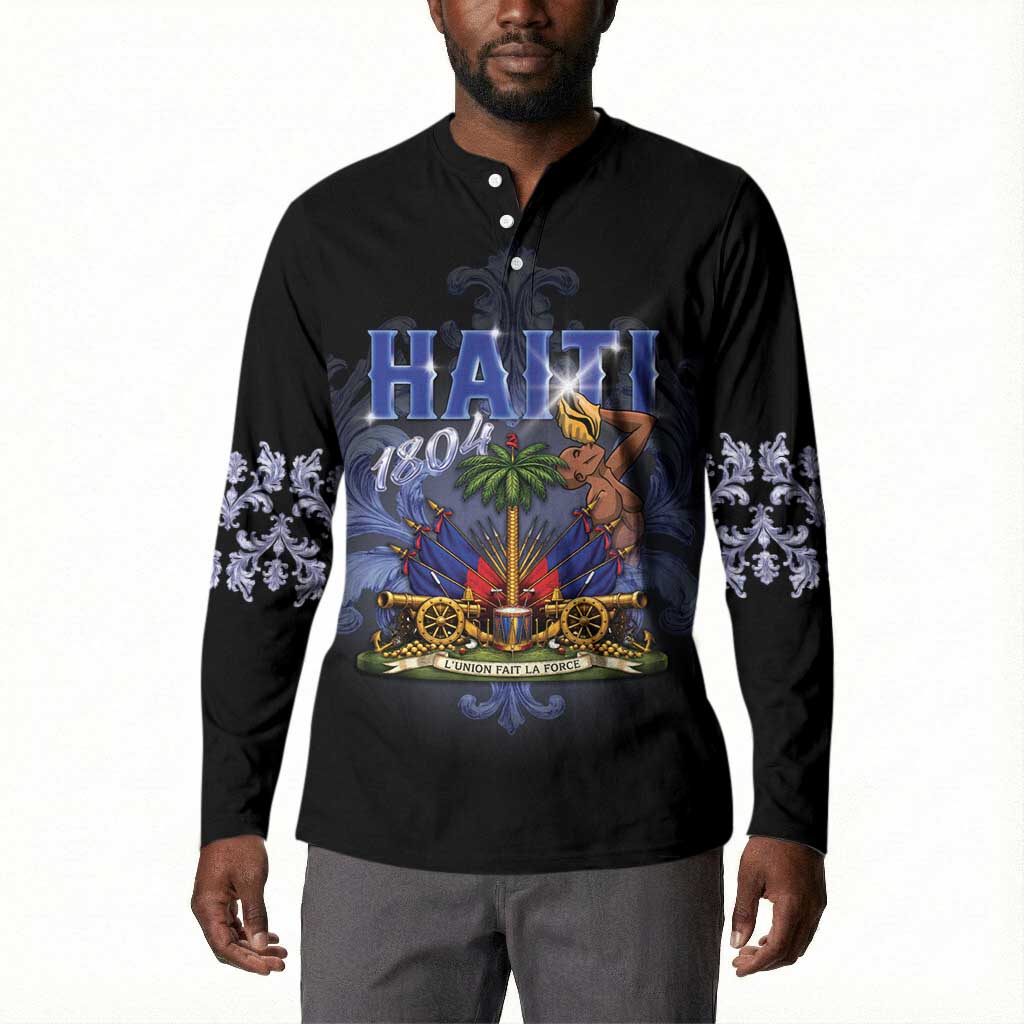 Haiti 1804 Button Sweatshirt Haitian Heritage Month