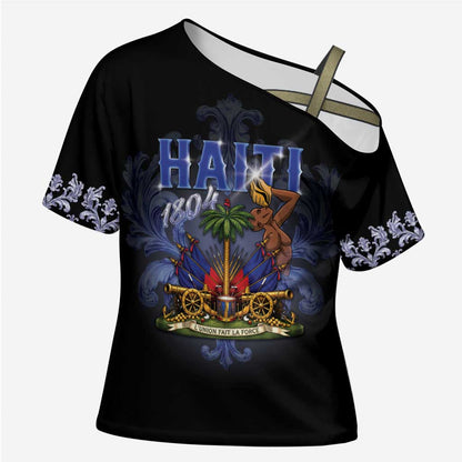 Haiti 1804 Cross Shoulder Shirt Haitian Heritage Month