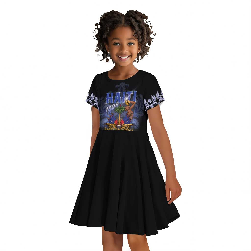 Haiti 1804 Kid Short Sleeve Dress Haitian Heritage Month