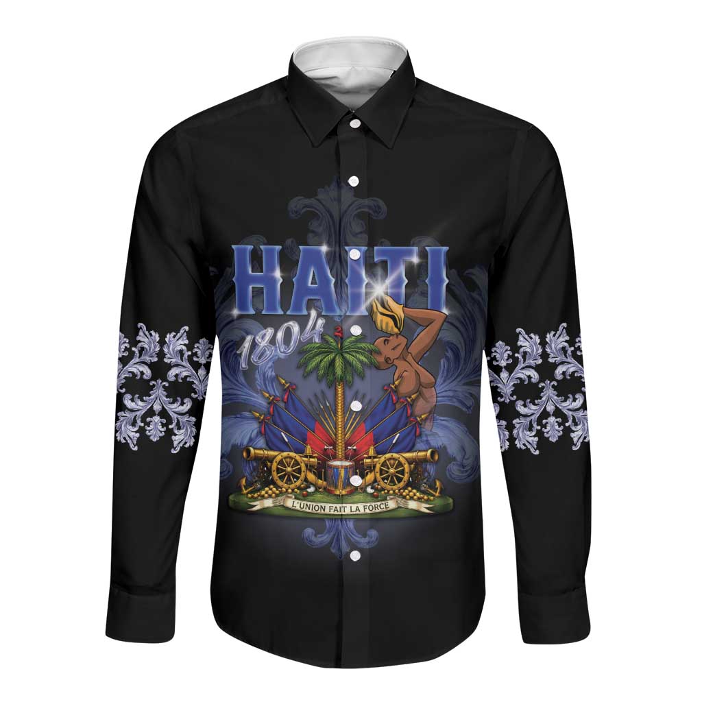 Haiti 1804 Long Sleeve Button Shirt Haitian Heritage Month