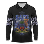 Haiti 1804 Long Sleeve Polo Shirt Haitian Heritage Month