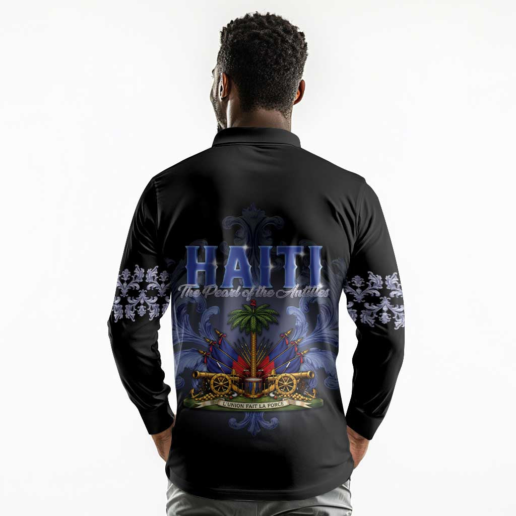 Haiti 1804 Long Sleeve Polo Shirt Haitian Heritage Month