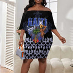 Haiti 1804 Off Shoulder Short Dress Haitian Heritage Month
