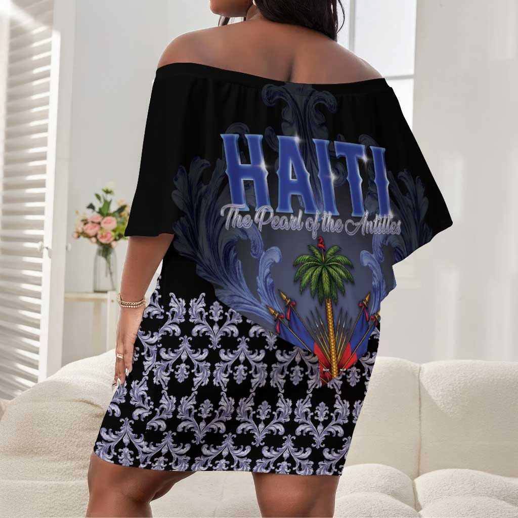 Haiti 1804 Off Shoulder Short Dress Haitian Heritage Month