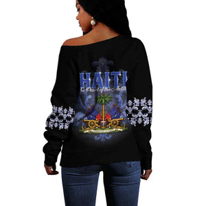 Haiti 1804 Off Shoulder Sweater Haitian Heritage Month