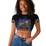 Haiti 1804 Raglan Cropped T shirt Haitian Heritage Month
