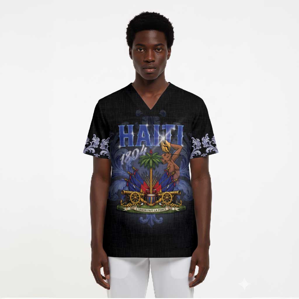 Haiti 1804 Scrub Top Haitian Heritage Month