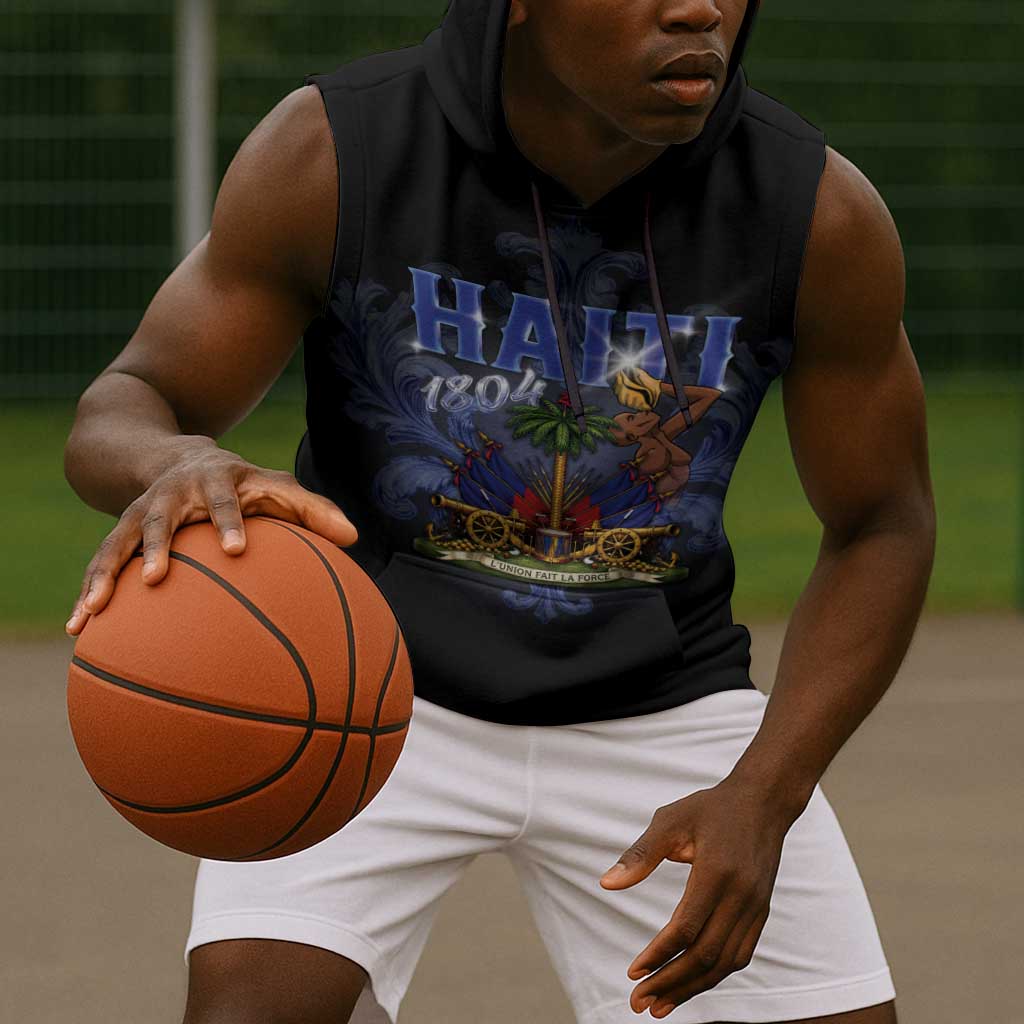 Haiti 1804 Sleeveless Hoodie Haitian Heritage Month