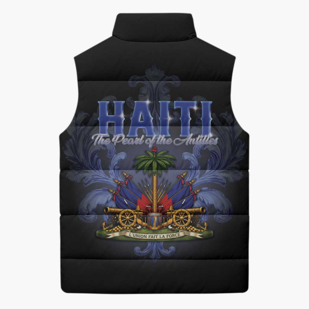 Haiti 1804 Sleeveless Puffer Jacket Haitian Heritage Month
