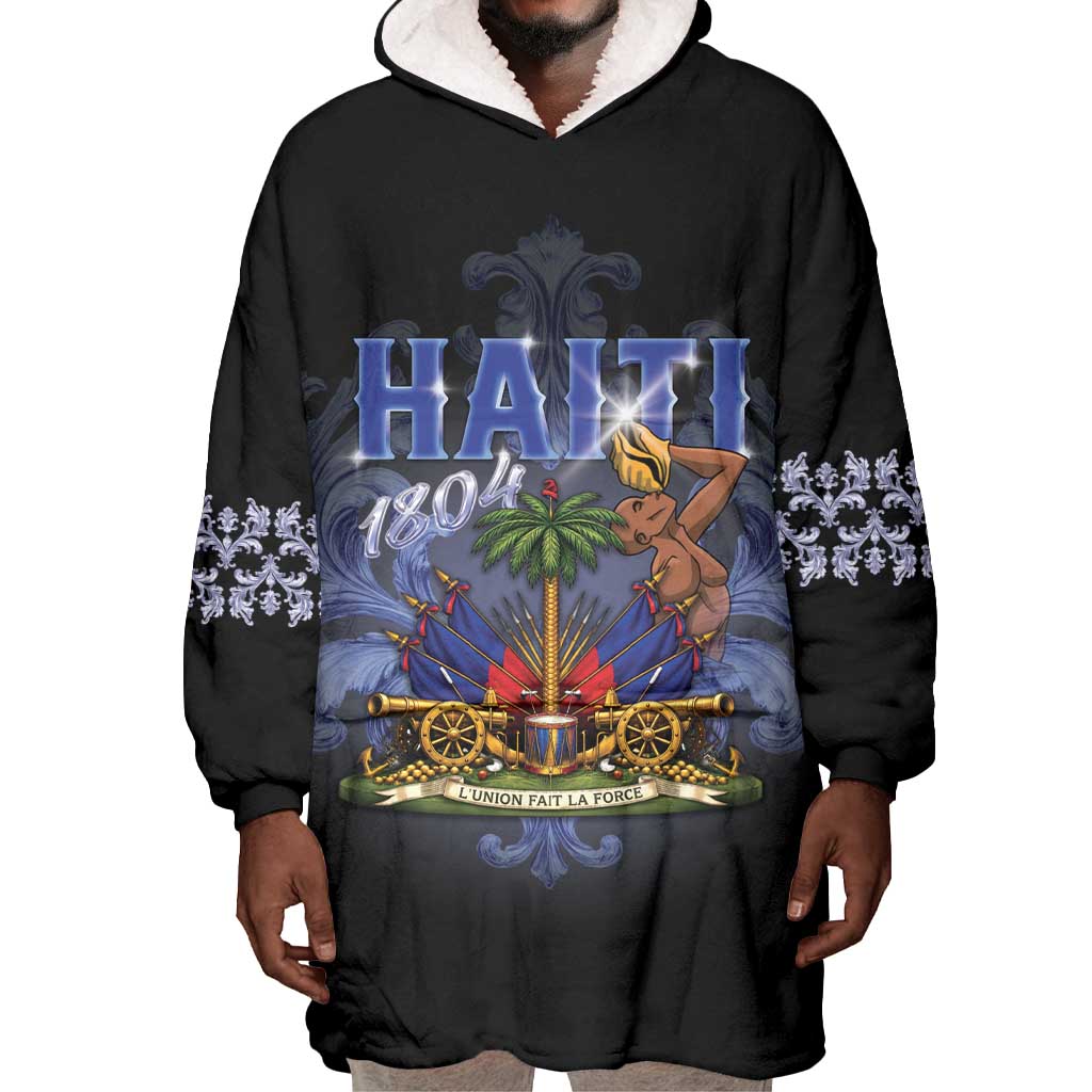 Haiti 1804 Wearable Blanket Hoodie Haitian Heritage Month