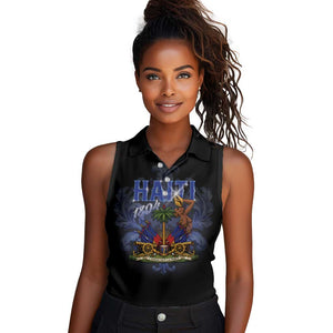 Haiti 1804 Women Sleeveless Polo Shirt Haitian Heritage Month