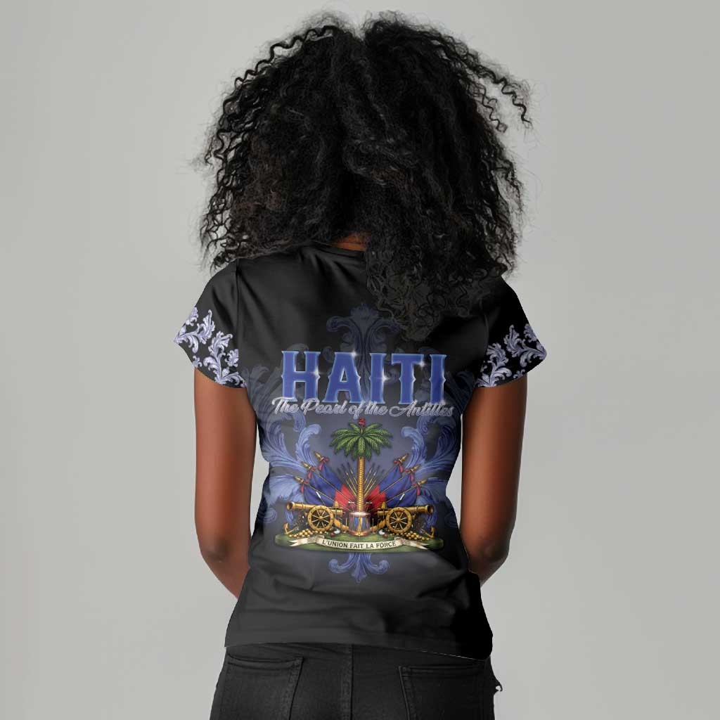 Haiti 1804 Women V-Neck T-Shirt Haitian Heritage Month