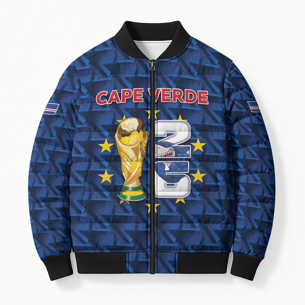 Custom Cabo Verde Football 2026 Bomber Puffer Jacket Road To Glory