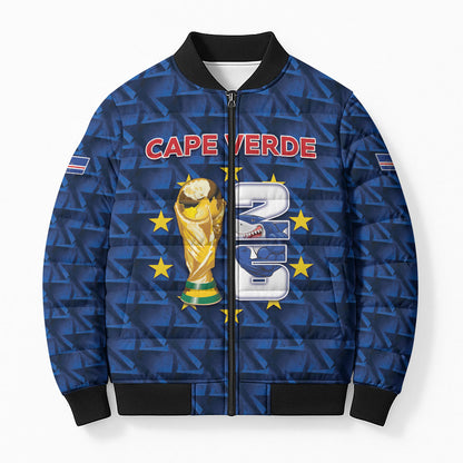 Custom Cabo Verde Football 2026 Bomber Puffer Jacket Road To Glory