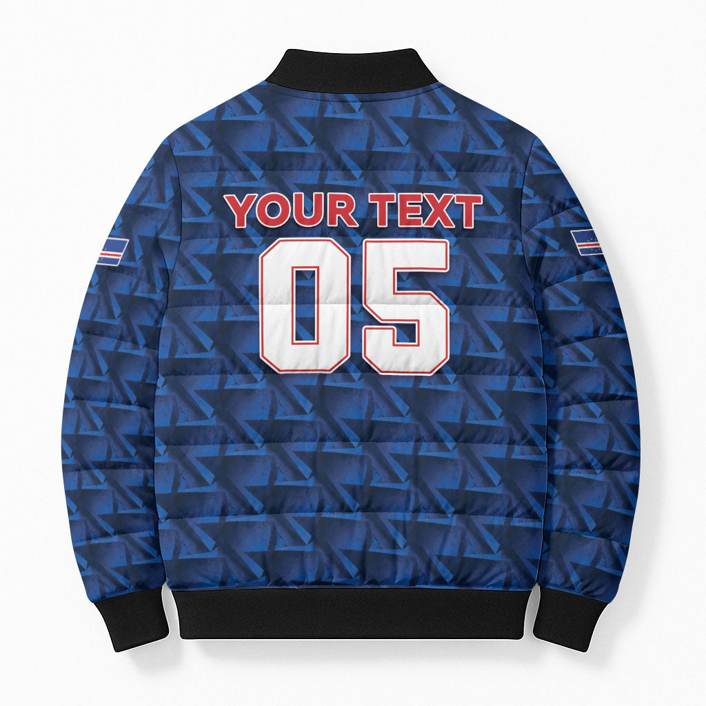Custom Cabo Verde Football 2026 Bomber Puffer Jacket Road To Glory