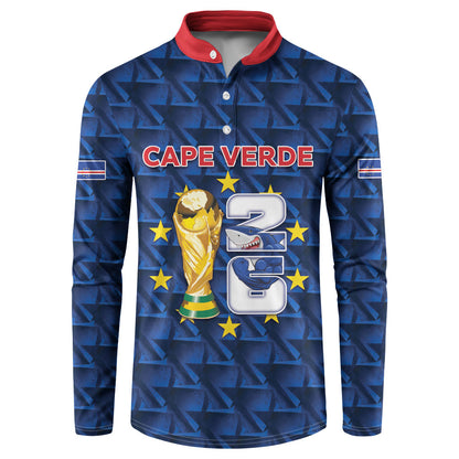 Custom Cabo Verde Football 2026 Button Sweatshirt Road To Glory