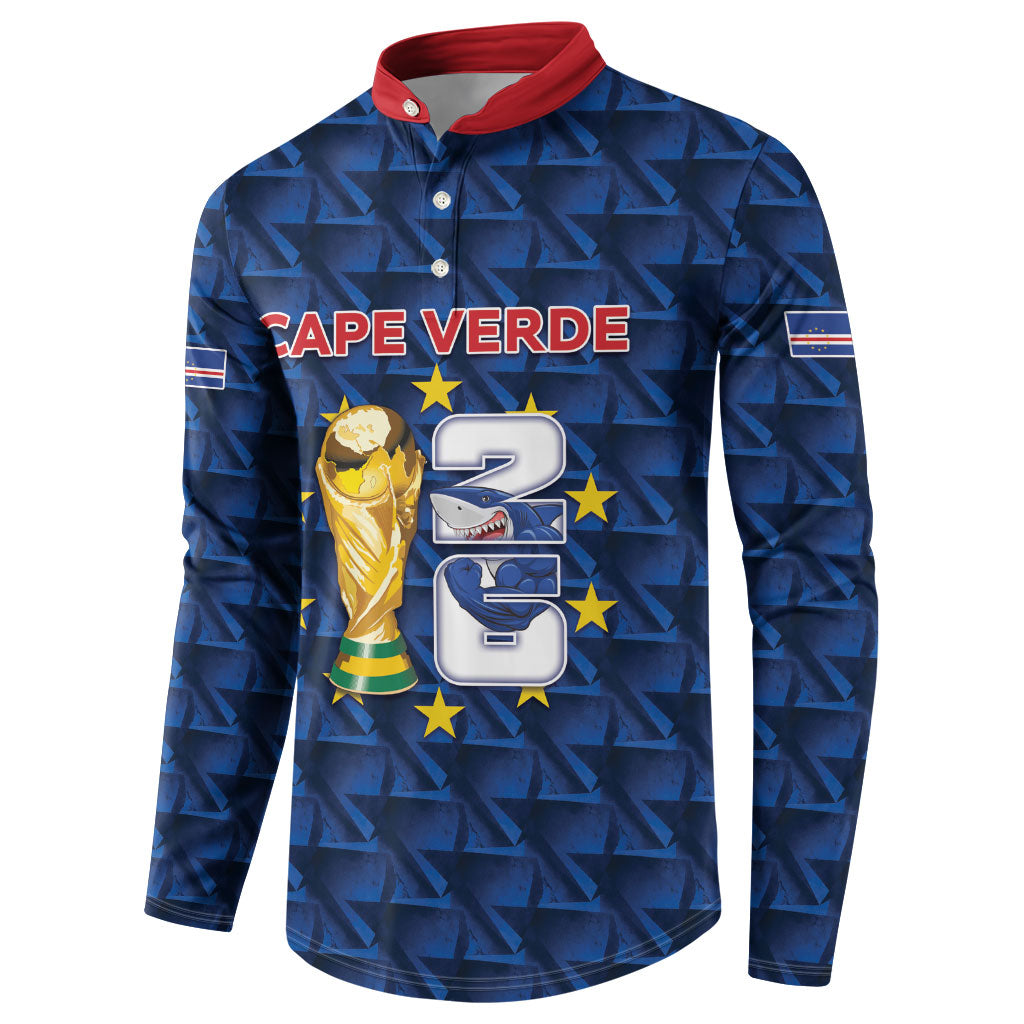 Custom Cabo Verde Football 2026 Button Sweatshirt Road To Glory