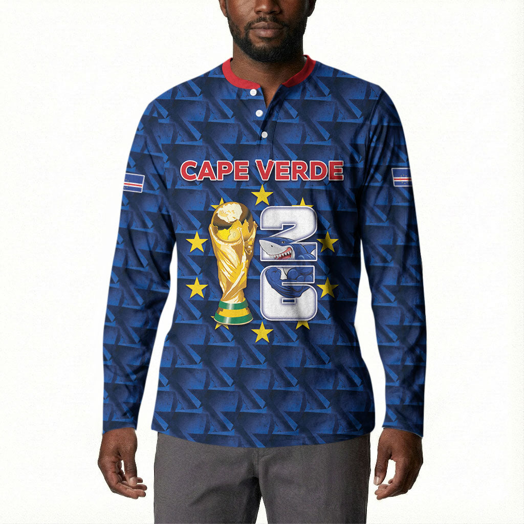Custom Cabo Verde Football 2026 Button Sweatshirt Road To Glory