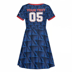 Custom Cabo Verde Football 2026 Kid Short Sleeve Dress Road To Glory
