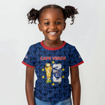 Custom Cabo Verde Football 2026 Kid T shirt Road To Glory