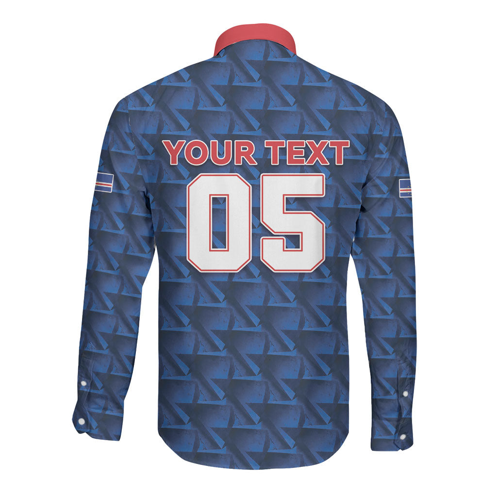 Custom Cabo Verde Football 2026 Long Sleeve Button Shirt Road To Glory