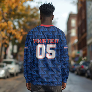 Custom Cabo Verde Football 2026 Long Sleeve Shirt Road To Glory