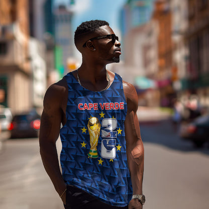 Custom Cabo Verde Football 2026 Men Tank Top Road To Glory