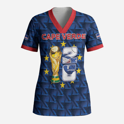 Custom Cabo Verde Football 2026 Scrub Top Road To Glory