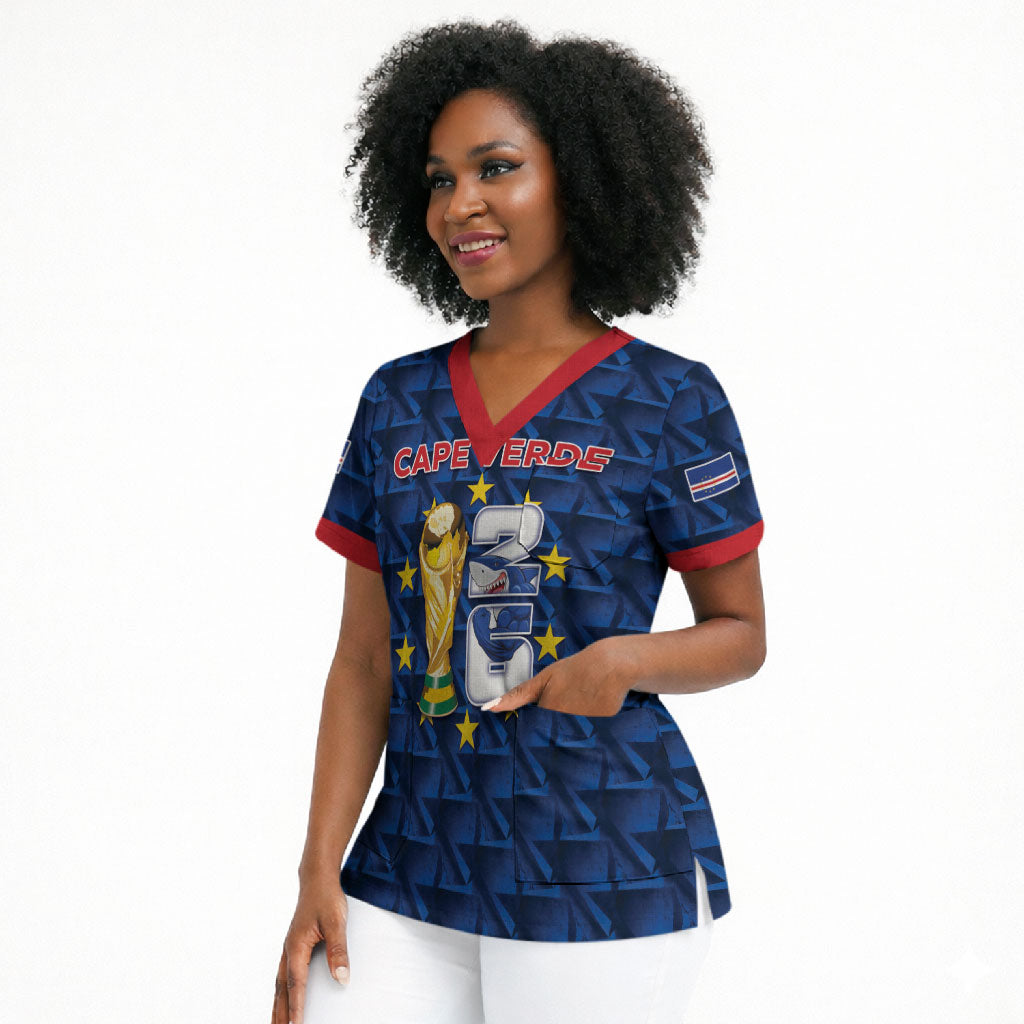 Custom Cabo Verde Football 2026 Scrub Top Road To Glory