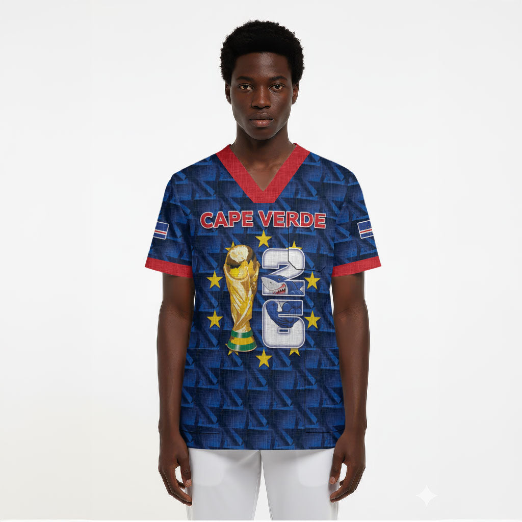 Custom Cabo Verde Football 2026 Scrub Top Road To Glory