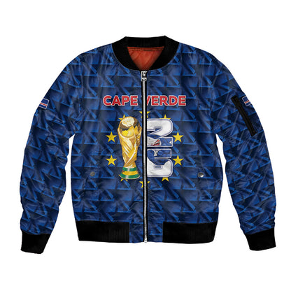 Custom Cabo Verde Football 2026 Sleeve Zip Bomber Jacket Road To Glory