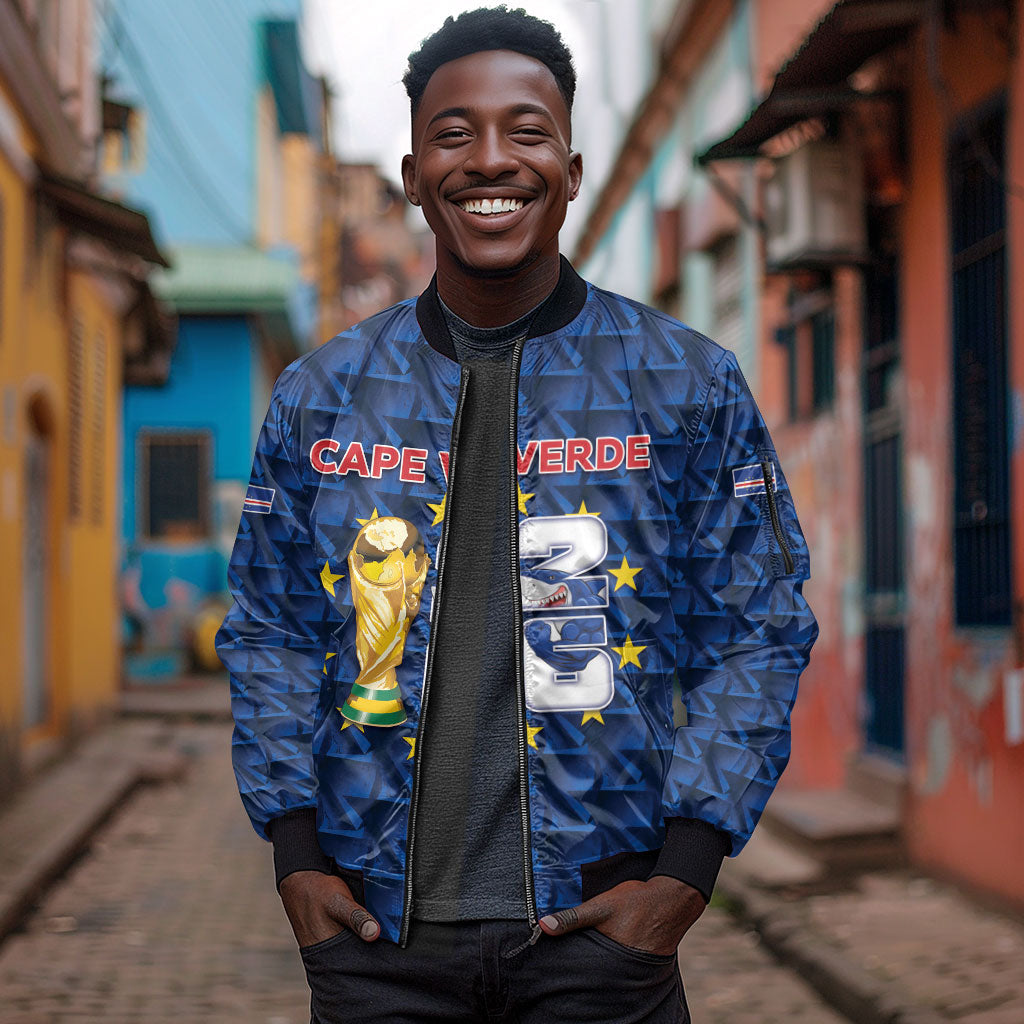 Custom Cabo Verde Football 2026 Sleeve Zip Bomber Jacket Road To Glory