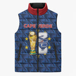 Custom Cabo Verde Football 2026 Sleeveless Puffer Jacket Road To Glory