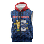 Custom Cabo Verde Football 2026 Sleeveless Zip Hoodie Road To Glory