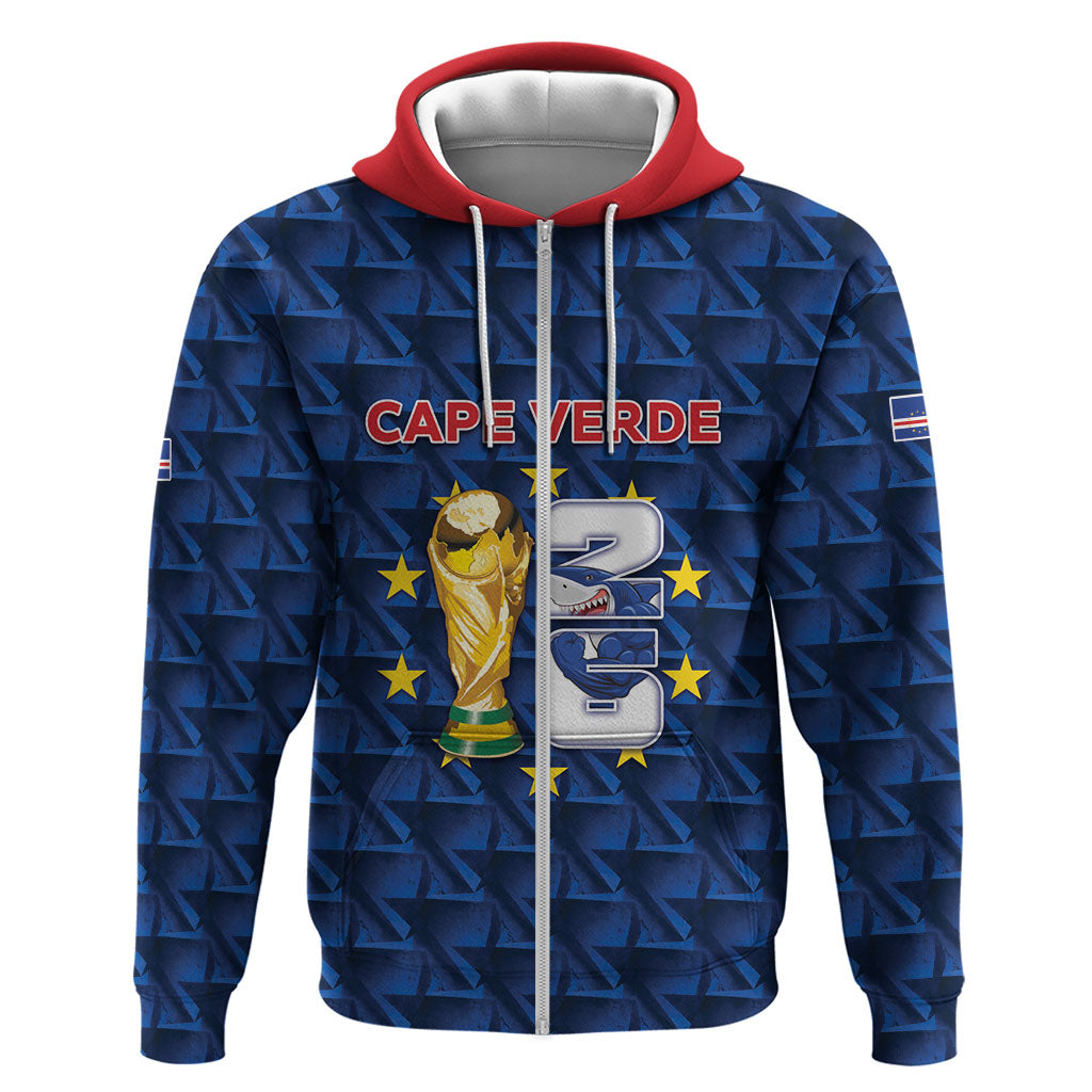 Custom Cabo Verde Football 2026 Zip Hoodie Road To Glory