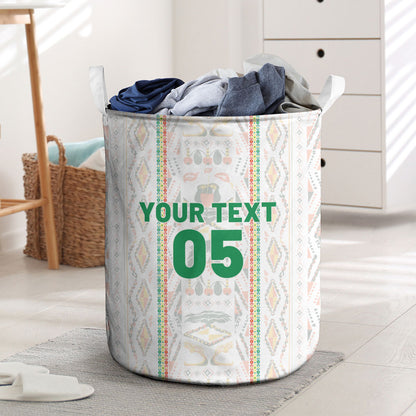 Custom Senegal Football 2026 Laundry Basket Car Rapide-Inspired Pattern