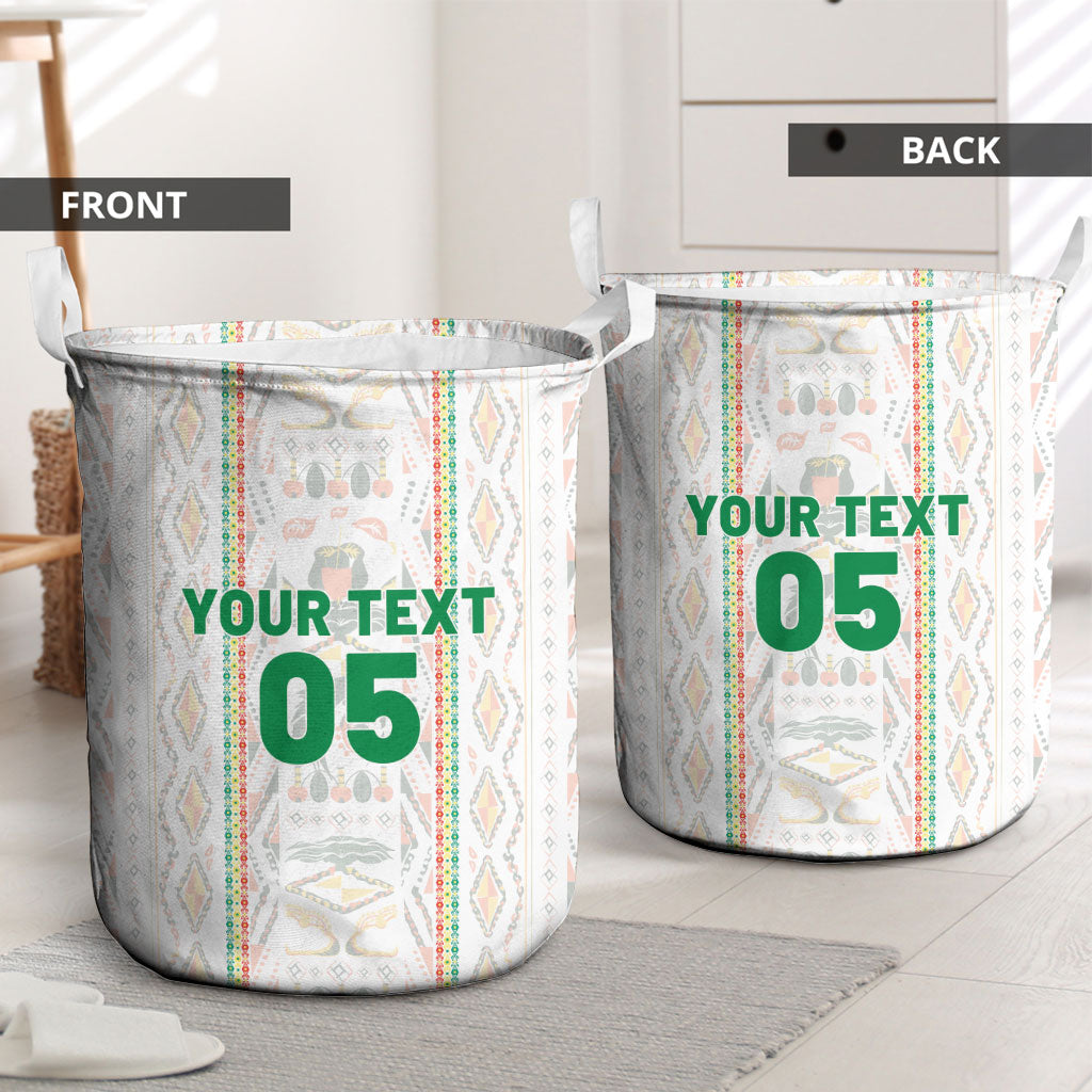 Custom Senegal Football 2026 Laundry Basket Car Rapide-Inspired Pattern