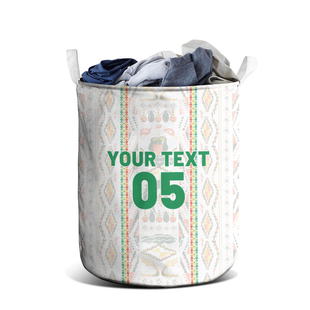 Custom Senegal Football 2026 Laundry Basket Car Rapide-Inspired Pattern