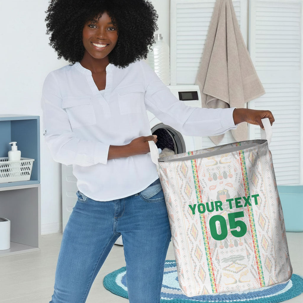 Custom Senegal Football 2026 Laundry Basket Car Rapide-Inspired Pattern
