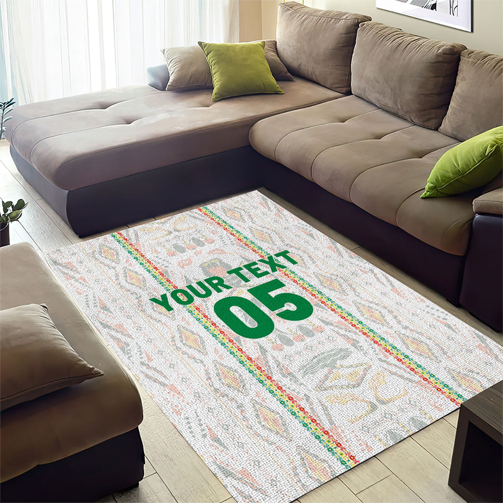 Custom Senegal Football 2026 Area Rug Car Rapide-Inspired Pattern