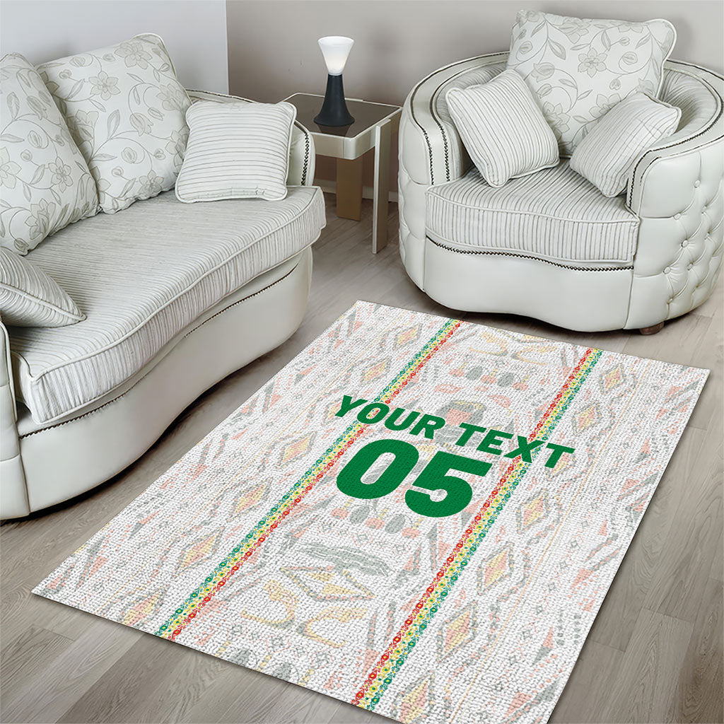 Custom Senegal Football 2026 Area Rug Car Rapide-Inspired Pattern