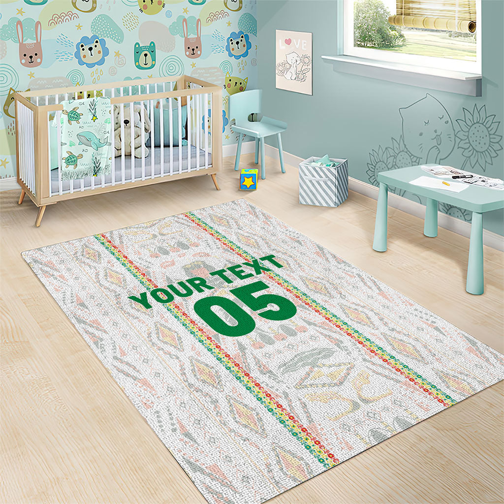 Custom Senegal Football 2026 Area Rug Car Rapide-Inspired Pattern