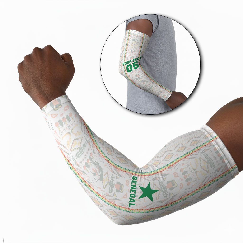 Custom Senegal Football 2026 Arm Sleeves Car Rapide-Inspired Pattern