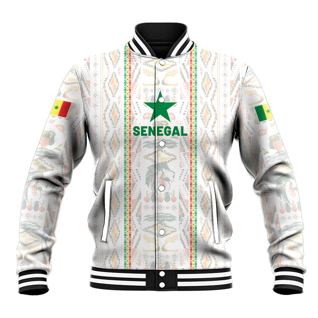 Custom Senegal Football 2026 Baseball Jacket Car Rapide-Inspired Pattern