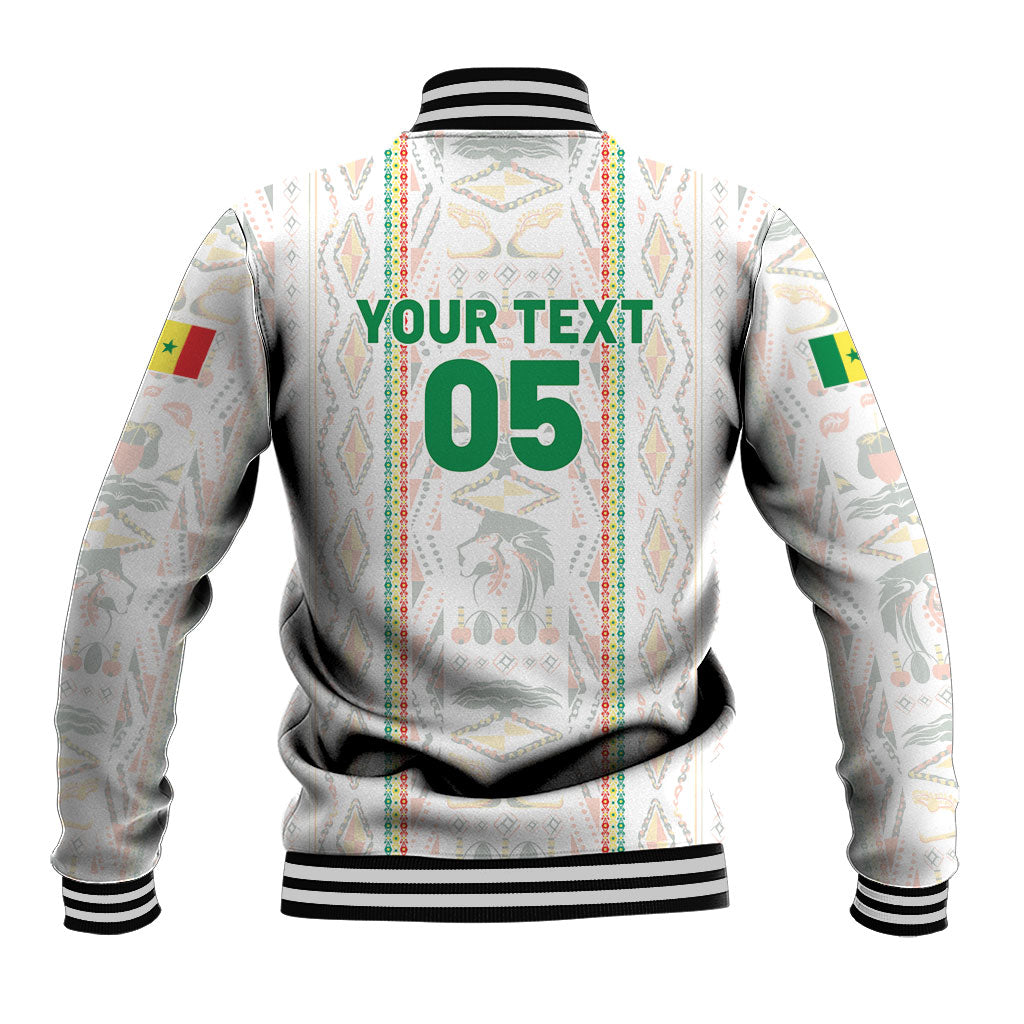 Custom Senegal Football 2026 Baseball Jacket Car Rapide-Inspired Pattern