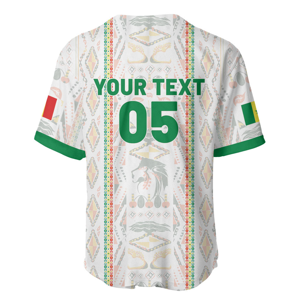 Custom Senegal Football 2026 Baseball Jersey Car Rapide-Inspired Pattern