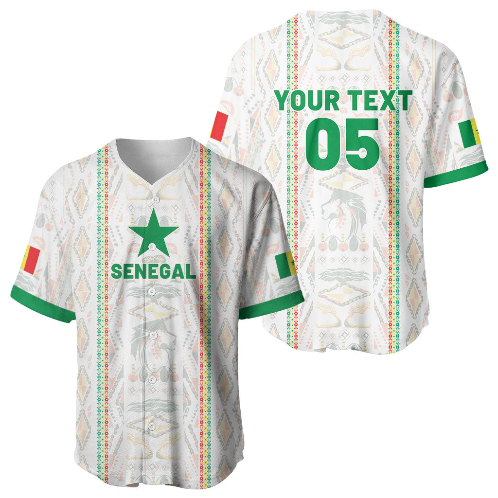Custom Senegal Football 2026 Baseball Jersey Car Rapide-Inspired Pattern