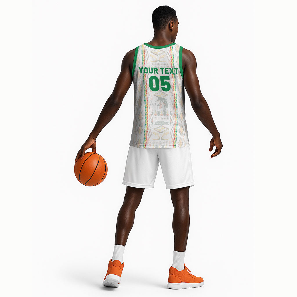Custom Senegal Football 2026 Basketball Jersey Car Rapide-Inspired Pattern